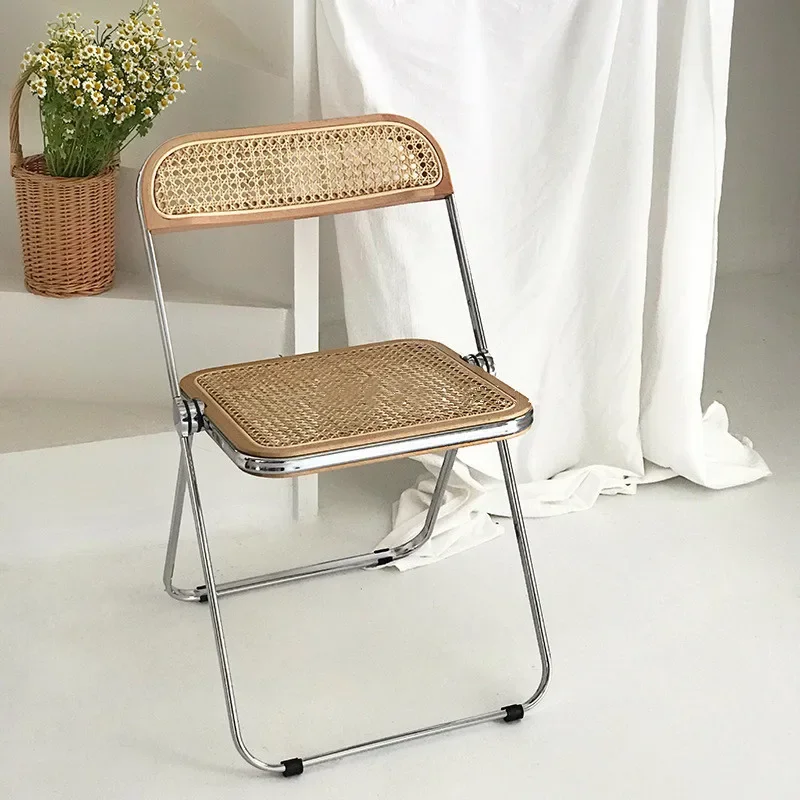 Obývacia izba Domov skladacie ratanové stoličky masívne drevo z druhej ruky jedálenské stoličky Lixusné vonkajšie operadlo skladacie kreslo