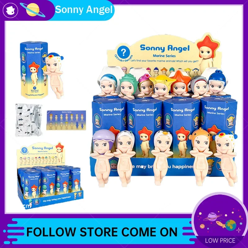 Ocean Series Sonny Angel Blind Box Decorátor Desktop Comput Screen Cupid Ručne Hra Doll Birthday Vianočný darček