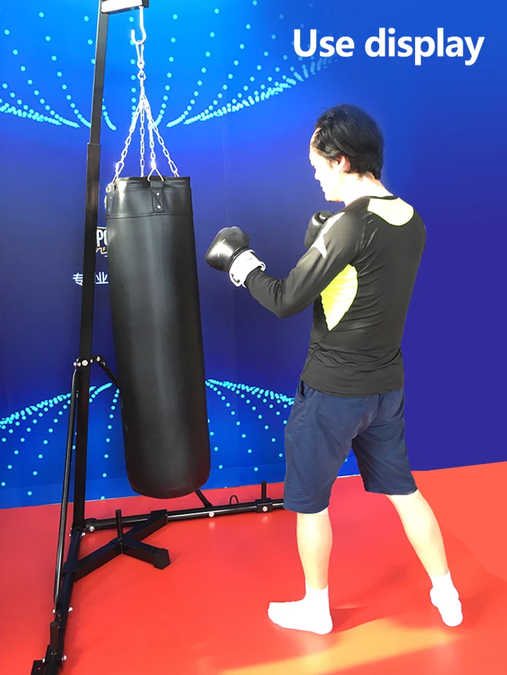 Oceľová nastaviteľná skladacia ťažká dierovacia taška na stánok Cvičenie pre kickboxové boxy, boxy a výcvik MMA Training Bartial Arts