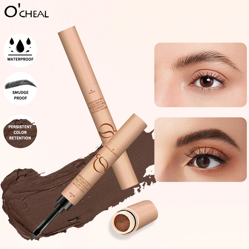 Ocheálne krém na farbenie obočia 2 v 1 očné linky Pencilované 3 farby tónované dlhotrvajúce dlhotrvajúce obočie známka pomade make-up kozmetika