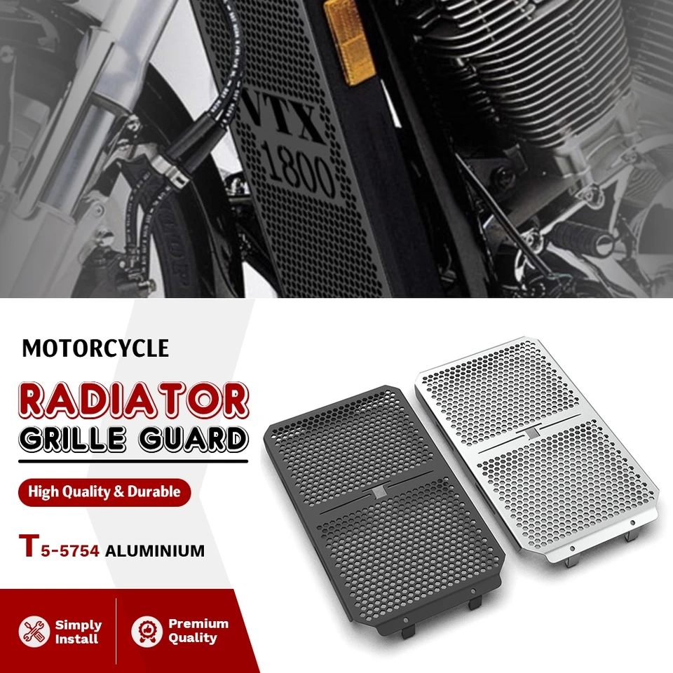 Ochrana krytu grilu na motocykli pre chránič krytu grilu pre VTX1800 FNRST VTX 1800 2002-2007 2008 Hliníková vodná nádrž na chladič nádrže na vodu