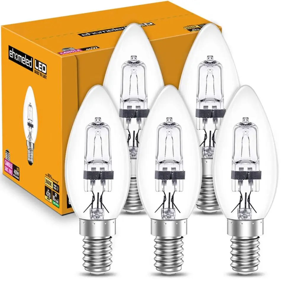 Ochrana očí 28W/42 W E14 E27 C35 Downlight Spot Halogénové žiarovky Vymeňte reflektor žiarovky Svetelné žiarovky Sviečky špicaté žiarovky