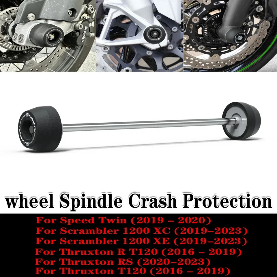 Ochrana predného zadného kolesa vretena pre Triumph Speed ​​Twin / Scrambler 1200 XE XC / Thruxton R T120 / RS / T120 2016-2023