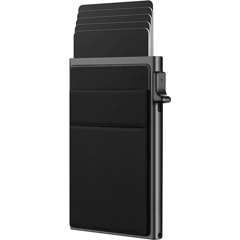 Ochrana RFID Držiteľ kreditnej karty s držiakmi mince Pop -up Wallet Card Držiteľ mužov peňaženka Mini peňaženka peňaženka pre mužov