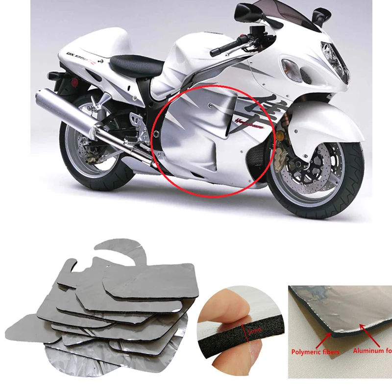 Ochrana tavenia tepelného štítu v prednastve pre kapotáž pre Suzuki GSX1300R Hayabusa 1999-2007