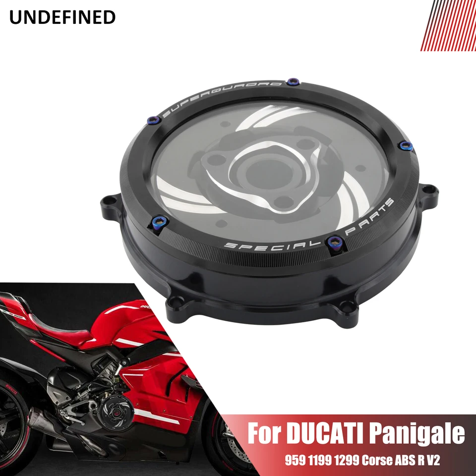 Ochrana číreho spojky Čierny ochranca motora pre Ducati Panigale 959 1199 1299 Corse ABS RS Tricolor Waterproof CNC