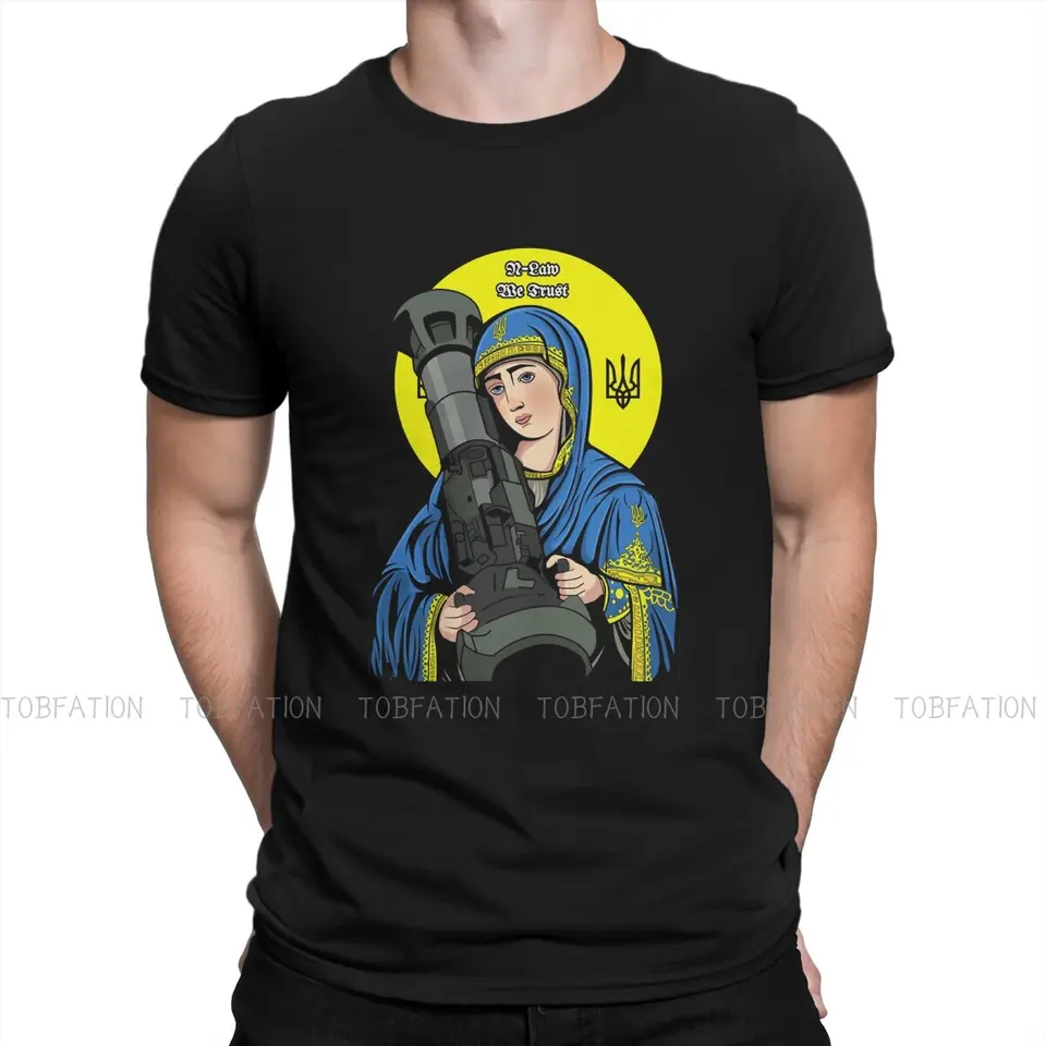 Ochranca Ukrajiny Originálne tričká Saint Javelin Nlaw personalizujte Homme T košeľ bedrové oblečenie S-6XL