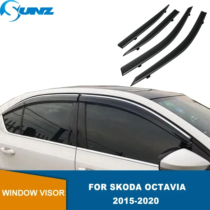 Ochrancovia okna pre automobily pre Škoda Octavia 2015 2016 2017 2018 2019 2020 DEFLECKÁLNA DEFLEKCI SUN SUN SUN DRAH SUNZOR SUNZ SUNZ