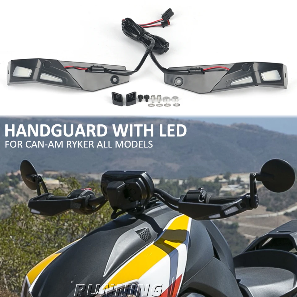 Ochranná súprava ručného strážcu ručného stráže s lamkámi pre LED svetlá pre Can-Am Ryker 600 900 Sport Rally Všetky modely príslušenstvo