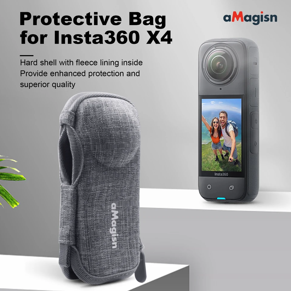 Ochranná taška Amagisn Mini pre prenosné vrecko na prenosné karty Insta360 X4 pre akčnú kameru INSTA 360x4, ktorá prepravuje vodotesnú tašku