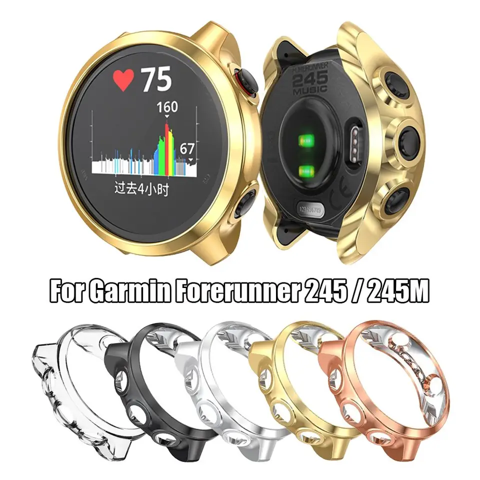 Ochranné chrániče Soft Supp -odolnej obrazovky pre Garmin Forerunner 245 /245 m Ochranný kryt TPU Case Case