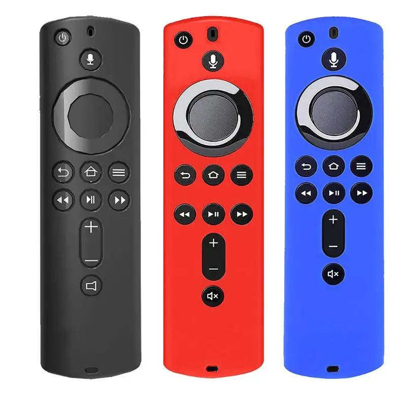 Ochranné puzdro 5,9 palca Cover Silikónový nárazový nárazový náklon proti výmene proti sklzu za Amazon Fire TV Stick 4K Diaľkové ovládanie