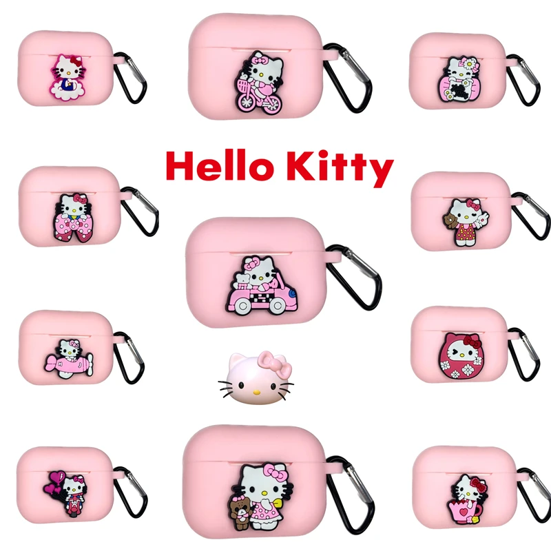 Ochranné puzdro na slúchadlá Hello Kitty pre Apple AirPods 1 2 3 Generálna AirPods Pro/Pro2 Wireless Bluetooth Puzdro