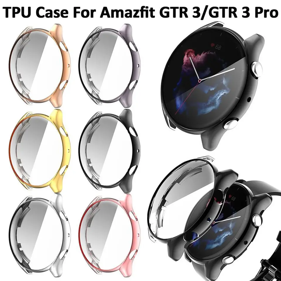 Ochranné puzdro pre AmazFit GTR 3 Pro Full Screol Chránil kryt Soft TPU Shell pre Huami AmazFit Smart Watch Accessories