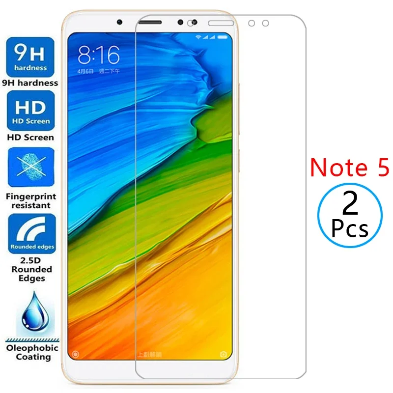 Ochranné temperované sklo pre Xiaomi Redmi Note 5 Protector globálnej obrazovky na Ksiomi Readmi Note5 Not5 Film Xiomi Redmy Remi