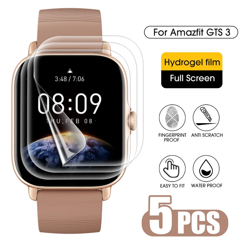 Ochranný film obrazovky pre AmazFit GTS 3 Soft Watch Protector Film Anti-Scratch Vodotesná ochrana pre AmazFit GTS