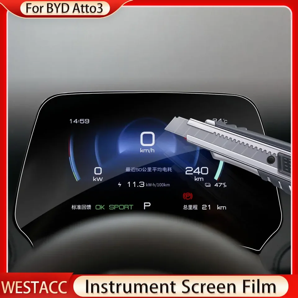 Ochranný film pre navigačnú obrazovku pre BYD Dolphin Atto3 Atto 3 Yuan Plus 2022 2023