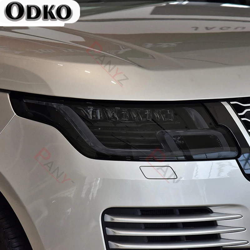 Ochranný film pre svetlomety Smokovaný čierny odtieň Vinyl Transparentný TPU ochranný pre chránenie pre Range Rover Vogue L405 2013-2021
