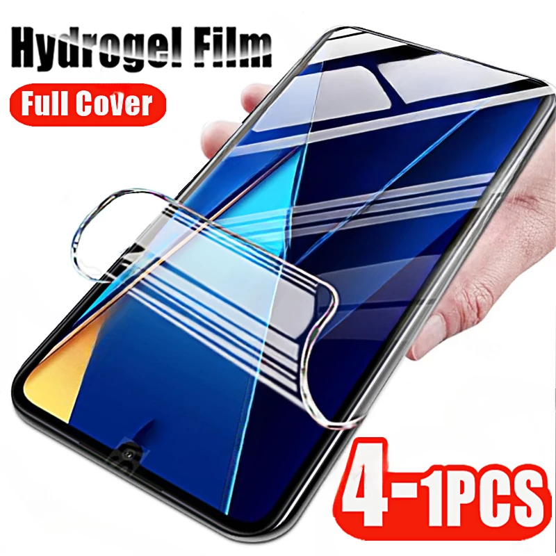 Ochranný hydrogélový mäkký film pre Xiaomi POCO C65 C55 C51 C50 C40 C30 C3 Chrániče obrazovky pre X5 X4 X3 Pro F3 F4 F3 Pro Glass