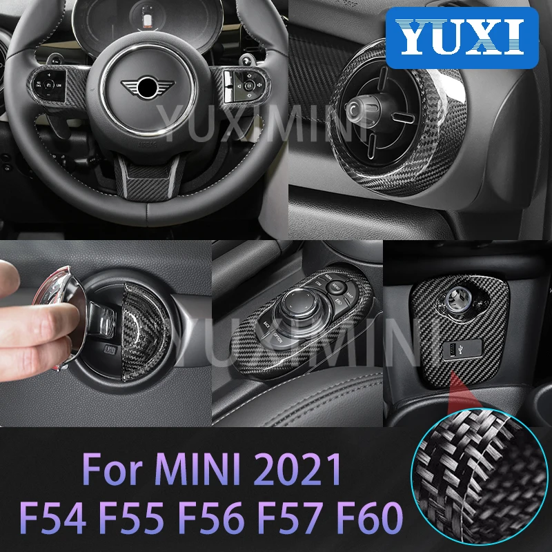 Ochranný kryt dekoratívneho škrupiny pre automobilové vlákno pre BMW Mini 2021 JCW F54 F55 F56 F57 F60 Interiérový štýl príslušenstva