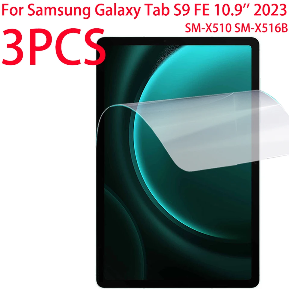 Ochranta 3 balení Pet Soft Soft Film Chráni pre Samsung Galaxy Tab S9 Fe 10,9 palca 2023 Ochranný film SM-X510 SM-X516B X510 X516B