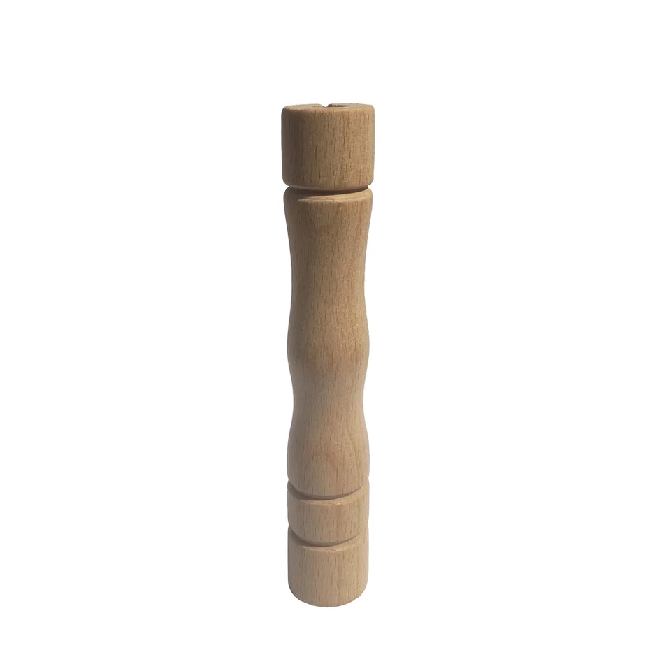 OD 20 mm dĺžka 120 mm bukový drevený rukoväť pripevnenie maximálny priemer 8/9 mm vyhrievacia cievka