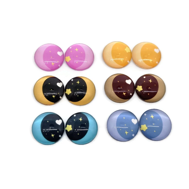 Od 6 mm do 25 mm náhodne zmiešané okrúhle dračie oči v pároch sklenené sklo plocheback Photo Cabochons Base DIY MSKing Accessories