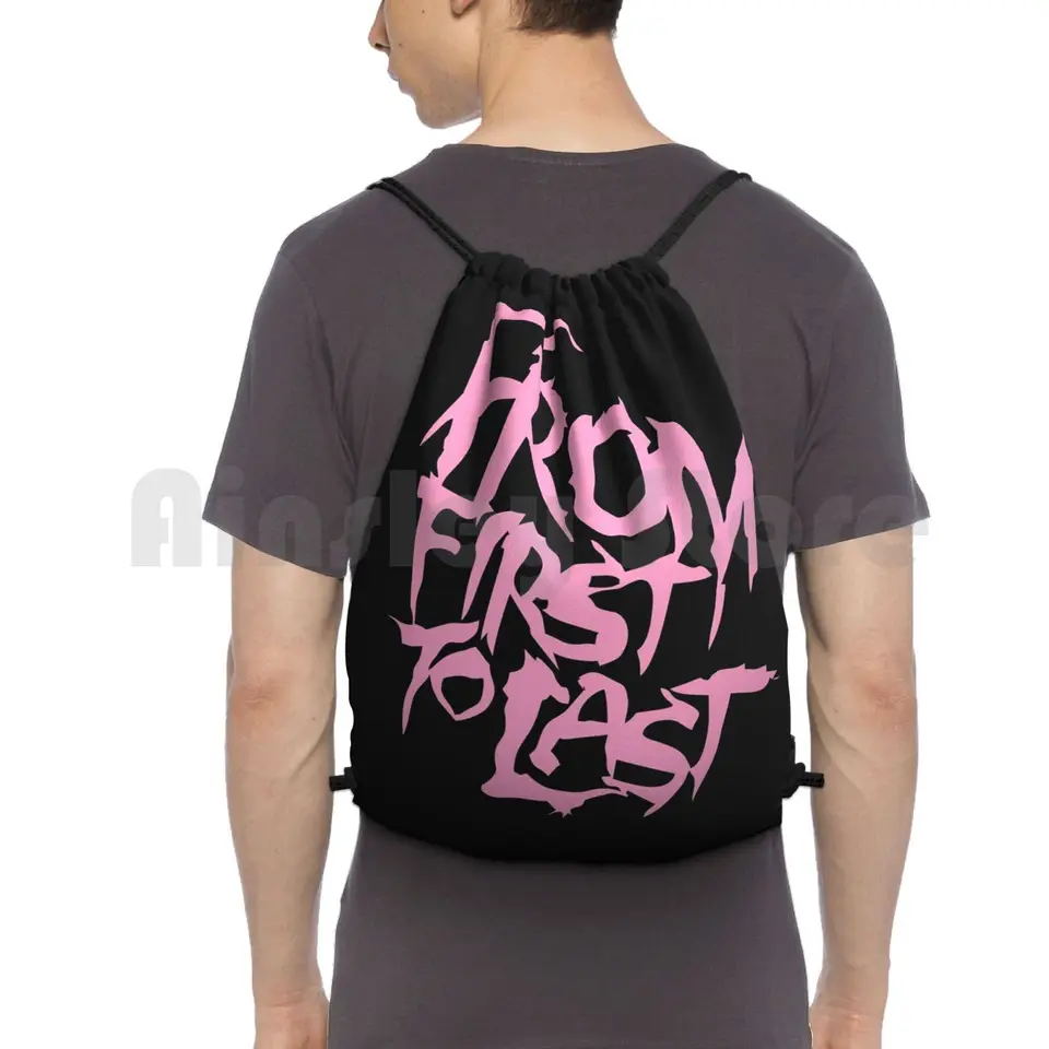 Od prvého po posledný batohový batoh vrecká na posilňovňu v taške Vodotesné od prvého po posledný emo hardcore Screamo Band Post hardcore