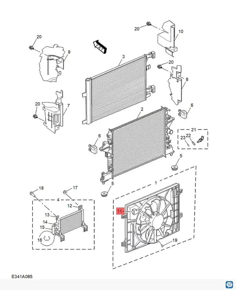 Odolnosť ventilátora radiátora 1pcs pre čínsky saic roewe i5 i6 / pre nový MG5 2020 ROK AUTO MOTOR MOTOR