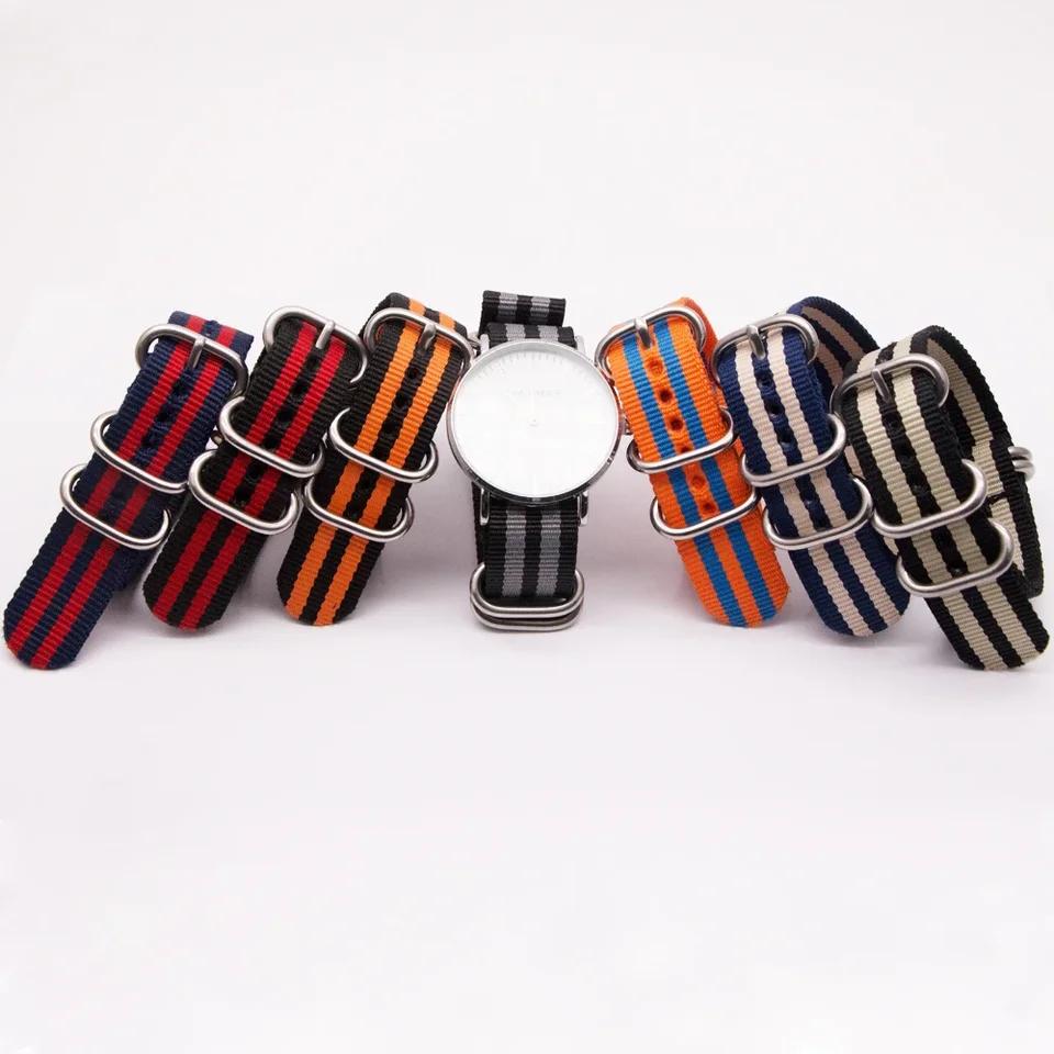 Odolné armádne športové nylonové textilné popruhy hodinky 18 mm 20 mm 22 mm 24 mm hodinky Band 41 Farby Možnosti