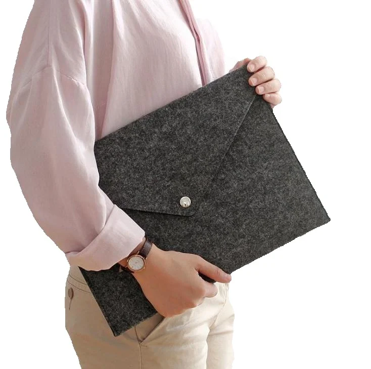 Odolné priečinky tlačidiel Podobné zásoby A4 Felt File vrecko Creatable Archivil Bag School Office Články Veľkoobchod