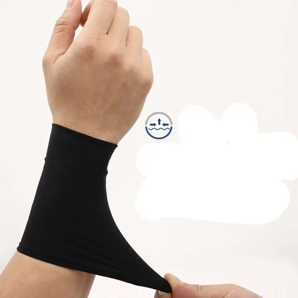 Odolné ľadové hodvábne elastické náramky priedušné sivé sivé čierne modré biele biele kompresné zápästie rukáv Elastic Elastic Wrist podporuje leto
