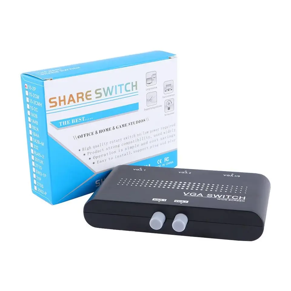 Odolný 1920x1440 2 spôsoby monitorovania príslušenstva VGA Splitter Converter Box Video Switch Adaptér VGA prepínača VGA