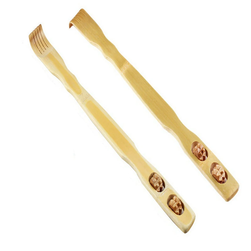 Odolný bambusový masážny chrbtový škrabanec Drevené telové valcové tyčinky backscratcher drevené škrabanie backscratcher masáž