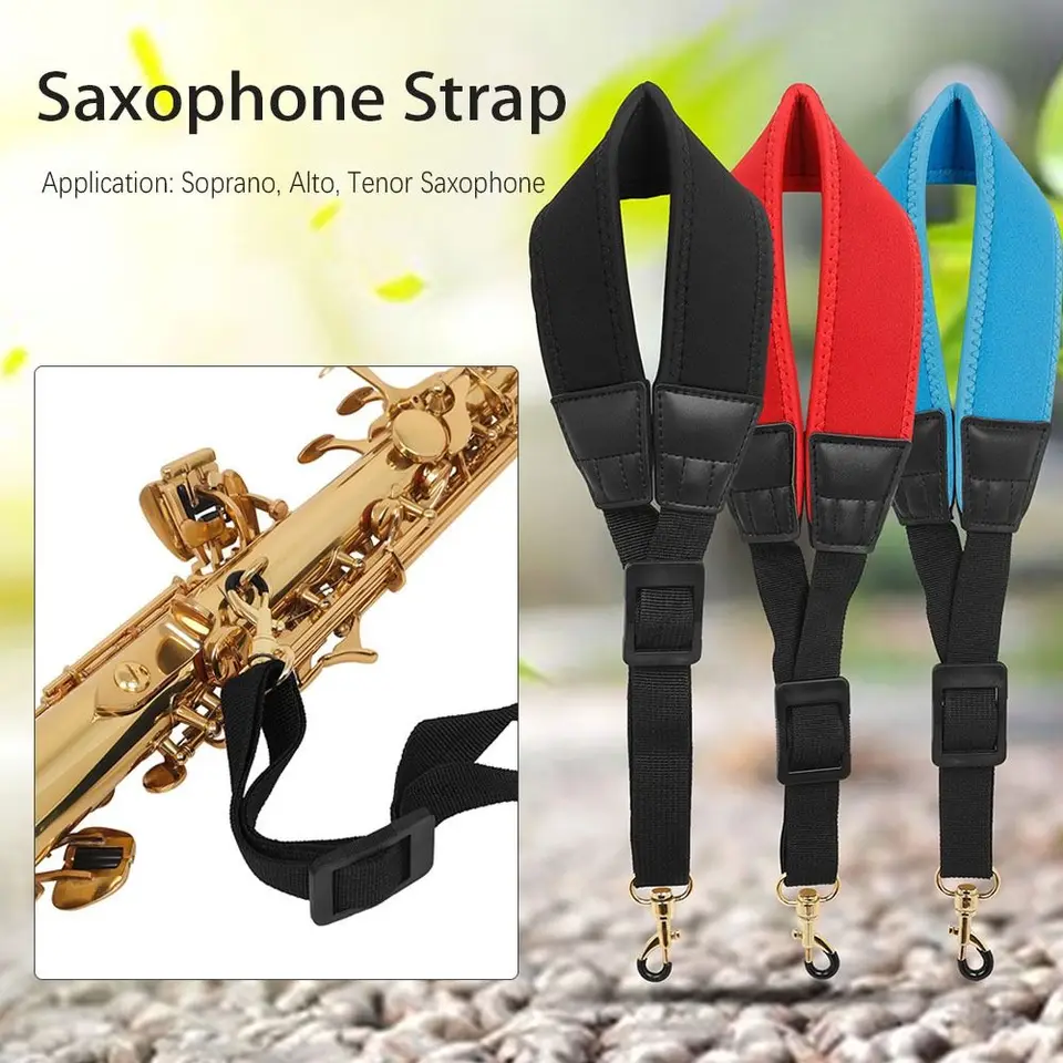 Odolný nastaviteľný remienok na krk saxofónu Univerzálny soprán alto tenor sax sax krku krku Sax Sax príslušenstvo Saxofónový postroj