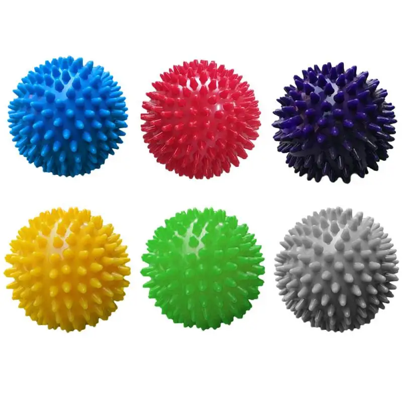 Odolný PVC Spiky masážny guľôčkový spúšťací bod Športová kondícia Ručná noha bolesť odľahčenia plantárny fasciitída reliéver Hedgehog 9 cm loptičky