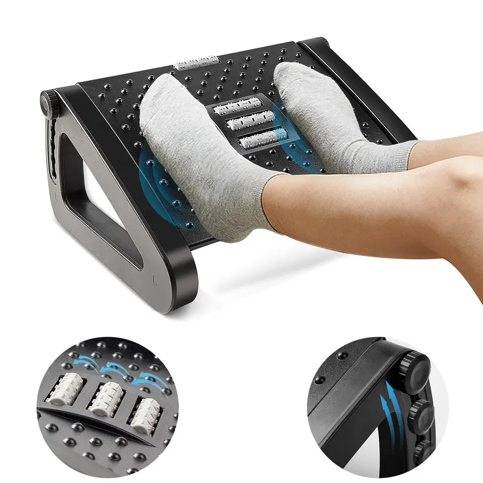 Odpočinok na nohy pre pod stolou nastaviteľná noha REST Ergonomická masáž stoličky pre reliéf tlaku Prenosná plošina na nohy REST Desk