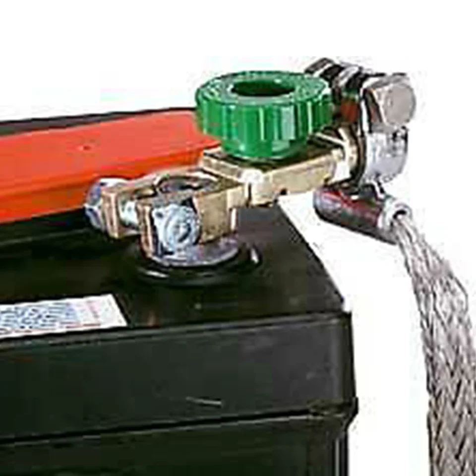 Odrežte spínač vysokohorská batéria Odpojte izolátorový spínač 12 V 24 V Green 17 mm pre štandardný záporný spínač terminálu
