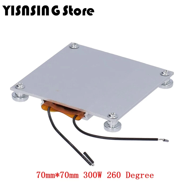 Odstraňovač LED žiarovky 70*70 mm BGA Demolition Chip Zváranie spájkovacia stanica hliník PTC IP20 Vykuchovacia doska 300 W 260 stupňov