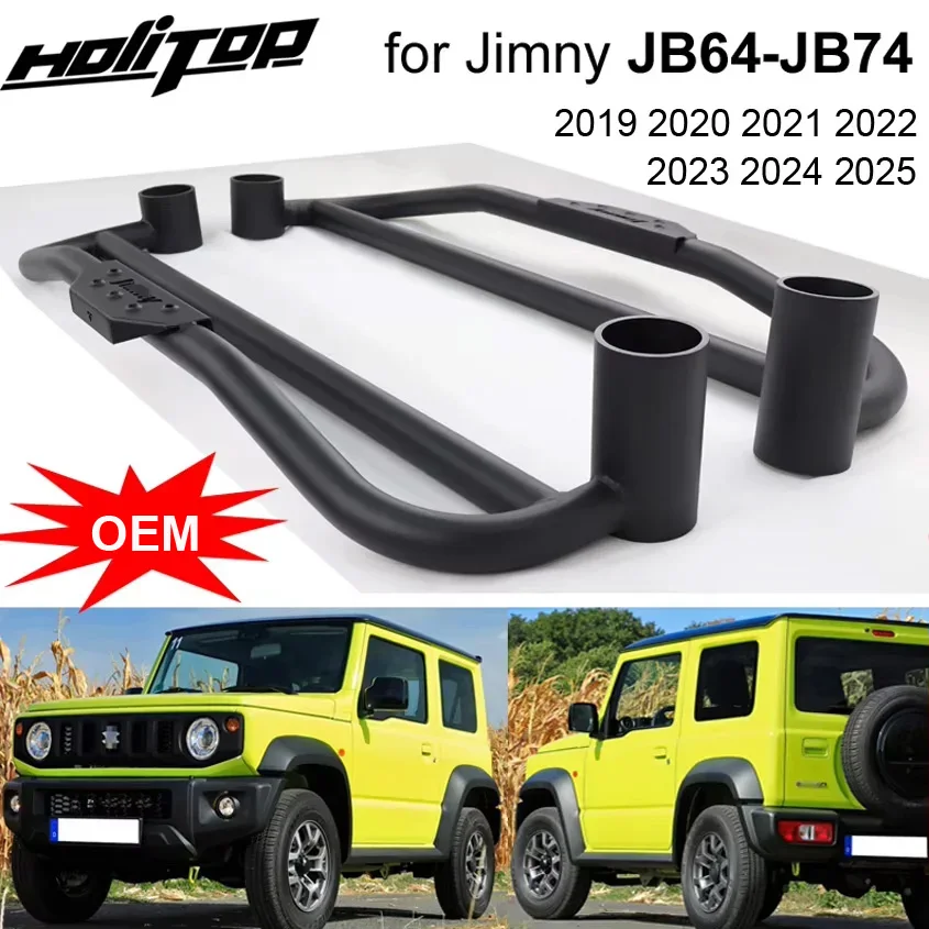 OEM Model Side Step Bar Foot Pedal Running Board pre Suzuki Jimny 2019-2025 JB64-JB74, Sumotaná oceľ, ISO9001 Kvalita, zaťaženie 300 kg