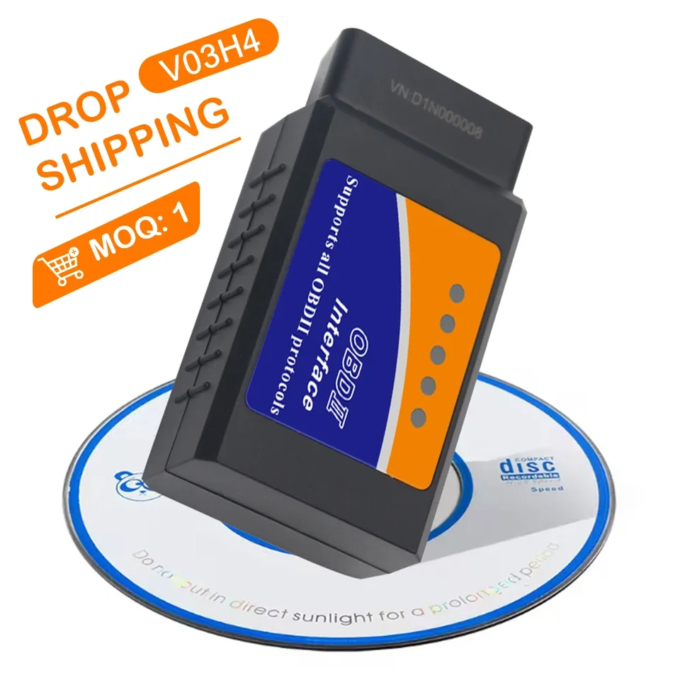 OEM/ODM V03H4 vreckový automobilový diagnostický nástroj inteligentný multifunkčný tester poruchy motora ELM327 OBD Diagnostický nástroj