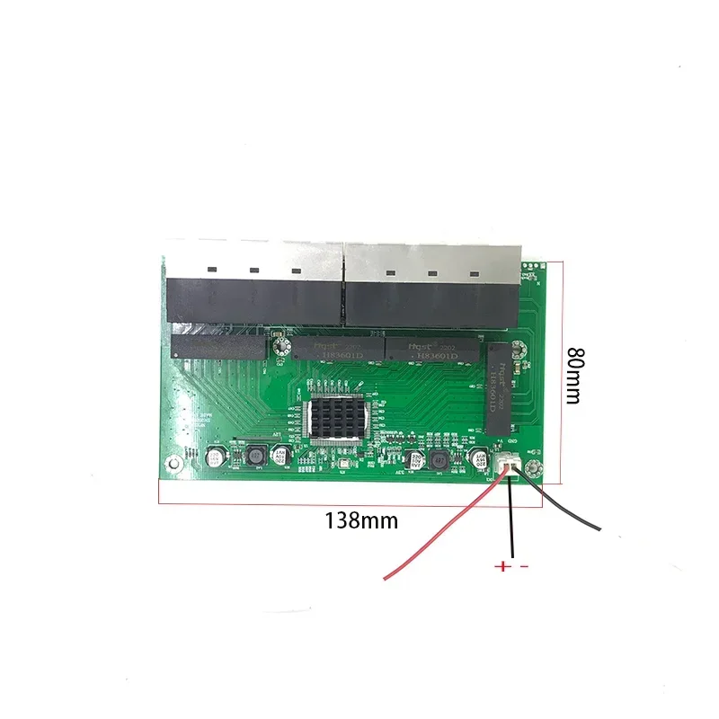 OEM RJ45 16 Port Fast Ethernet Switch Modul LAN HUB US EÚ Plug 5V-12V Adaptér napájací napájací prepínač Spínač základnej dosky