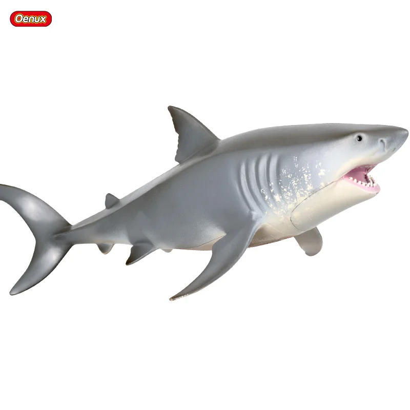 Oenux Sea Life Zvieratá Veľká biela žralok simulácia morský veľký žralok Action Figures PVC Model Lively Educational Hray pre deti