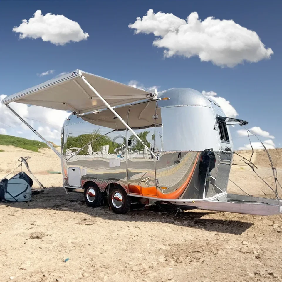 Off Camper Mini Caravan a RV na predaj s kúpeľňou a kuchyňou Exteriérové ​​doplnky sprchová skrinka