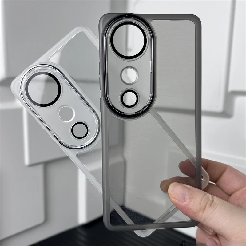 Oficiálne akrylové sklenené šošovky Filmové puzdro pre Vivo V40 5G Soft High High Qualtiy Transparent Silikone Luxury Acter Cover Actle