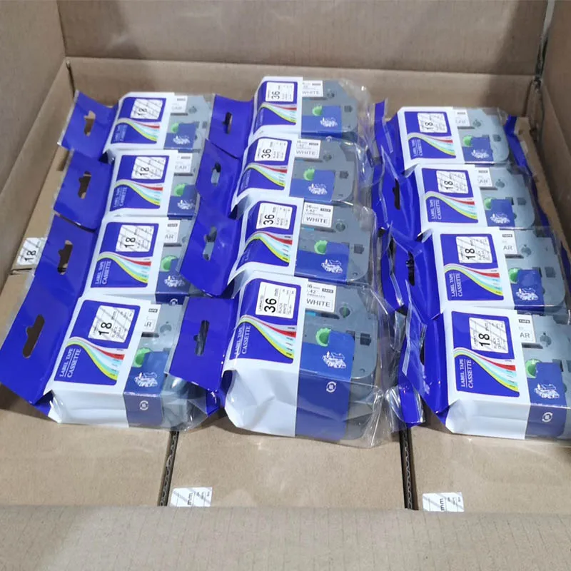 Ogria 10 PC Multi -Colored 36 mm TZE261 Kompatibilný s Brother P Touch Tapes pre štítok Macket TZE 261 TZE161 TZE461 TZE561