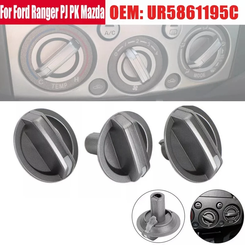 Ohrievač 1set a A/C Ovládací gombík pre rýchlosť rýchlosti pre Ford Ranger PJ PK Mazda BT-50 UR56-61-195C