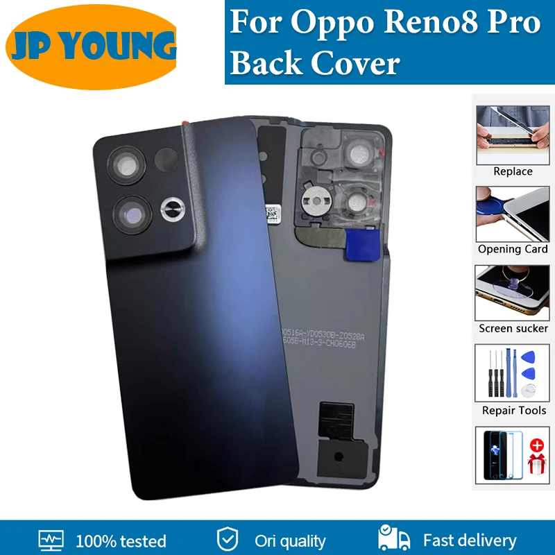 Oiginálne nové zadné sklo pre OPPO Reno8 Pro 5G zadný kryt Tvrdá batéria Case CPH2357 Zadné kryty pre Reno 8 Pro 5G Vymeňte