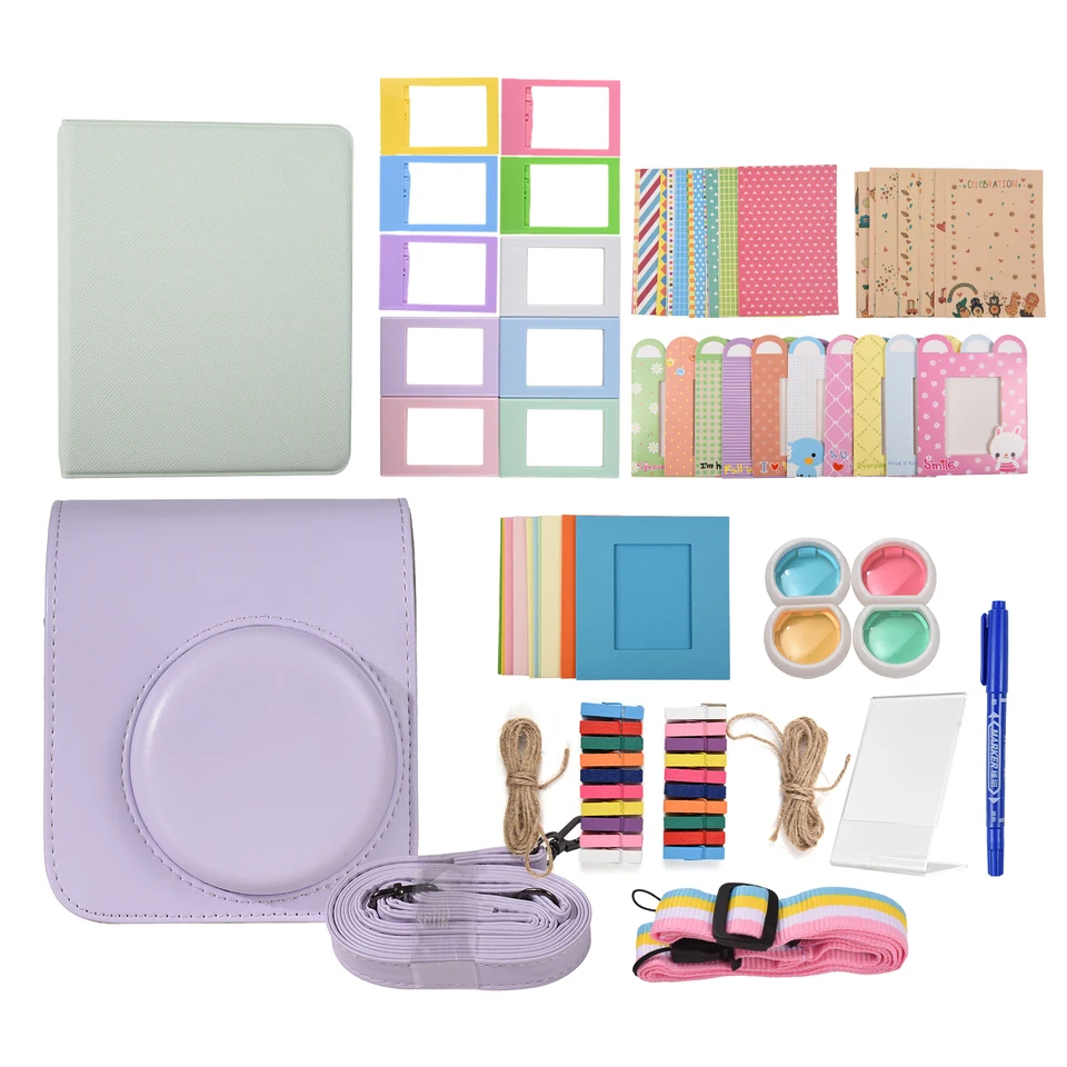 Okamžité doplnky pre fotoaparáty Bundle Kit pre Fujifilm Instax Mini 12 s vreckom na fotoaparát/fotoaparát/album/fotky/fotorám