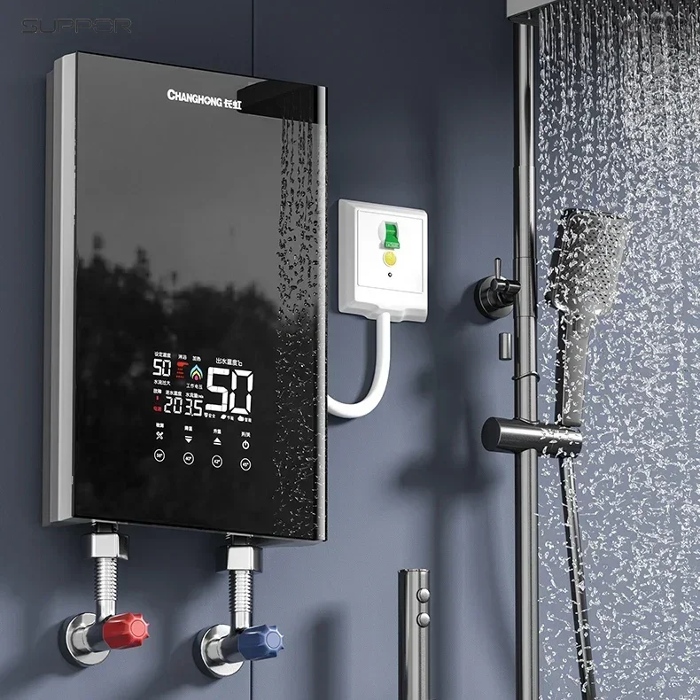 Okamžitý elektrický ohrievač vody pre domácnosť Konštantná teplota Malé prenájom kúpeľne s rýchlym horúcim sprchou na kúpacie ohrievač
